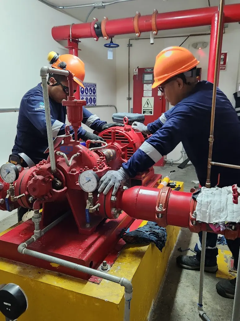Mantenimiento de sistema contra incendio